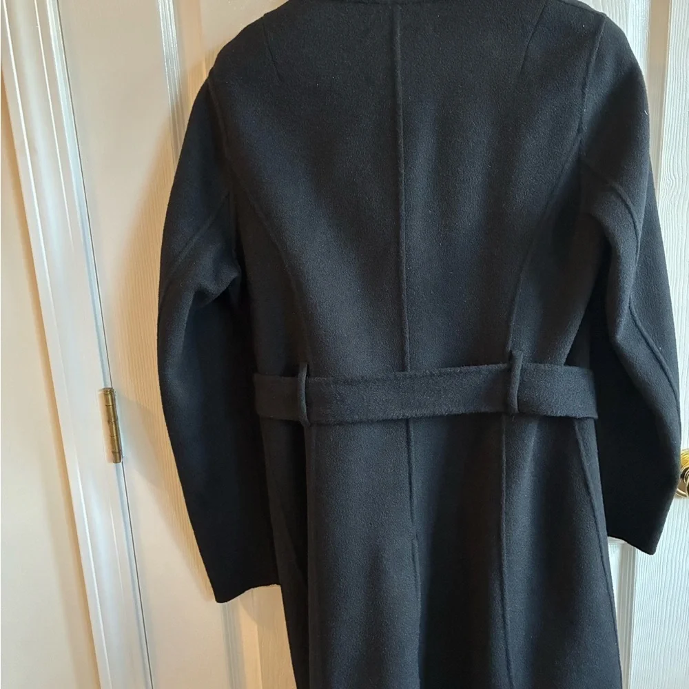 Banana Republic Black Wool Coat with Chain Detail - Picture 2 of 5